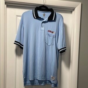 Cliff Keen CBUAO Umpire Light Blue Polo Shirt with Black Accents Size L